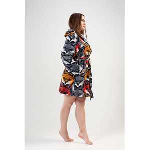 Bata corta con capucha de forro polar para mujer, talla XXL, con bolsillos, sudaderas cómodas - Product Image 2