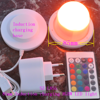 85mm Rechargeable Télécommande Petit Multi Couleur LED Changement de Couleur Source de Lumière Base pour Décoration Cube Boule Lampe de Table