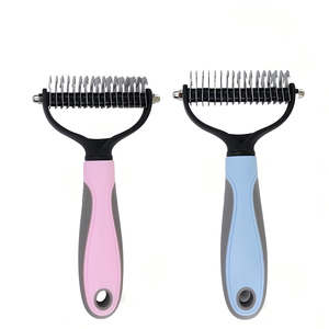 2025 Herramienta de doble cara para deslanar y desenredar el pelo, rastrillo para subpelo, peine para mascotas, cepillo eficaz para eliminar nudos y pelo suelto para perros y gatos - Product Image 3