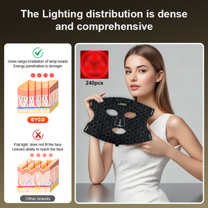 Masque facial LED en silicone souple <span class=keywords><strong>EYCO</strong></span> approuvé 510K, traitement facial LED Photon, appareil de luminothérapie rouge - Product Image 3