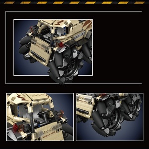 Jouet de construction en blocs de construction pour enfants, voiture tout-terrain électrique à roues de blé, construction en plastique ABS, vente en gros OEM - Product Image 4