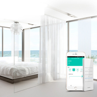 Système de rideaux électriques numériques intelligents Tuya avec commande vocale, design moderne et motorisation intégrée pour bureau et salle de bain