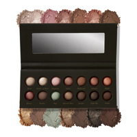 K'APEINE Palette de fards à paupières 14 couleurs, poudre minérale waterproof, effet crème glacée, nacré, mat, diamant écrasé, tons terreux pour peaux foncées