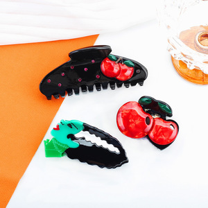 Songmay คลิปหนีบผมผู้หญิงแบบประกบชุดสยองขวัญฮาโลวีนใหม่คุณภาพสูงคลิปหนีบผมอะซิเตทสำหรับเทศกาลฮาโลวีน - Product Image 3