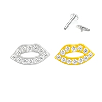 Terbaru hidung telinga Stud ASTM F136 Titanium mulut bibir internal berulir atas hidung cincin Labret anting tindik perhiasan grosir