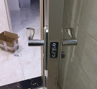 Serrure de sécurité en acier inoxydable pour salle de bain avec entraxe de 35-40 mm, sans clés, idéale pour hôtels, villas, appartements