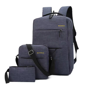 Mochila de Estilo Ejecutivo para Estudiantes Masculinos con Carga USB, Gran Capacidad, Material Oxford, Forro de Poliéster, Cierre Impermeable con Cremallera y Letras - Product Image 3