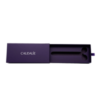 Boîte à tiroir coulissant écologique avec logo personnalisé, ruban de tirage, boîte cadeau en carton rigide de luxe pour bijoux et cosmétiques