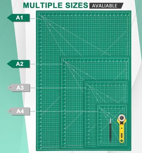 Tapis de découpe Haiju écologique 60x45cm A2 auto-réparant en TPE antidérapant 3 couches 2,5mm d'épaisseur non toxique sans phtalates - Product Image 4