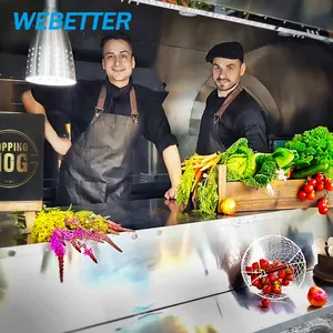 WEBETTER Trailer Makanan Lengkap, Truk Makanan Cepat Saji dengan Dapur Penuh untuk Dijual Di Amerika Serikat