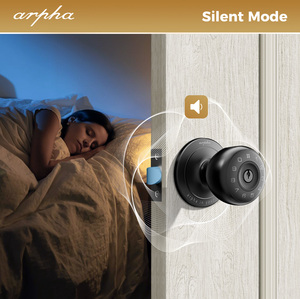 Cerradura Inteligente Arpha D260 con Control por Aplicación Tuya, Desbloqueo por Huella Dactilar y Contraseña BT, Cerradura de Perilla Inteligente para Dormitorio, Cerradura de Puerta Interior Inteligente - Product Image 5
