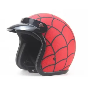 Mode M/L/XL/XXL ABS rouge Look Spiderman casque de course de Motocross casques de moto demi-visage casque