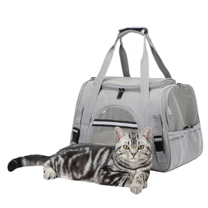 Nouveau Sac de Transport pour Chien Portable Confortable Minimaliste à Bandoulière, Sac de Transport pour Animaux de Compagnie à Parois Souples, Respirant, Durable, Pliable, en Polyester, Fermeture Éclair, Solide - Product Image 4
