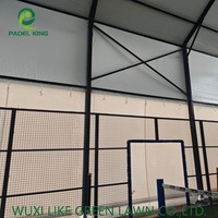 Toit rétractable en verre trempé certifié CE pour terrain de padel, ouverture automatique par télécommande, pour centre sportif haut de gamme, fournisseur en gros
