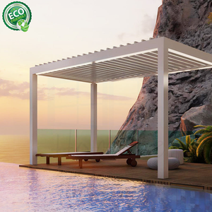Pérgola de Aluminio con Persianas Electrónicas Personalizadas, Pérgola Retráctil Automática Motorizada Eléctrica para Exteriores - Product Image 5
