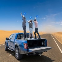 Couverture de benne pliante en aluminium robuste pour Ford Ranger, couverture de benne de camion étanche et rigide