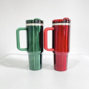 Lot de 20 gobelets isothermes en acier inoxydable de 40 oz avec logo personnalisé, aspect métallique, pour Noël, les fêtes, les cadeaux pour les familles, les amoureux, les amis - Product Image 1