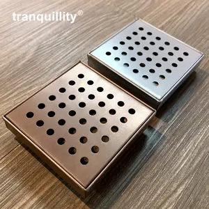 Bathroom 304/316 Stainless Steel Drains Square Shower Drain Floor Drain Factory Direct Round Hole