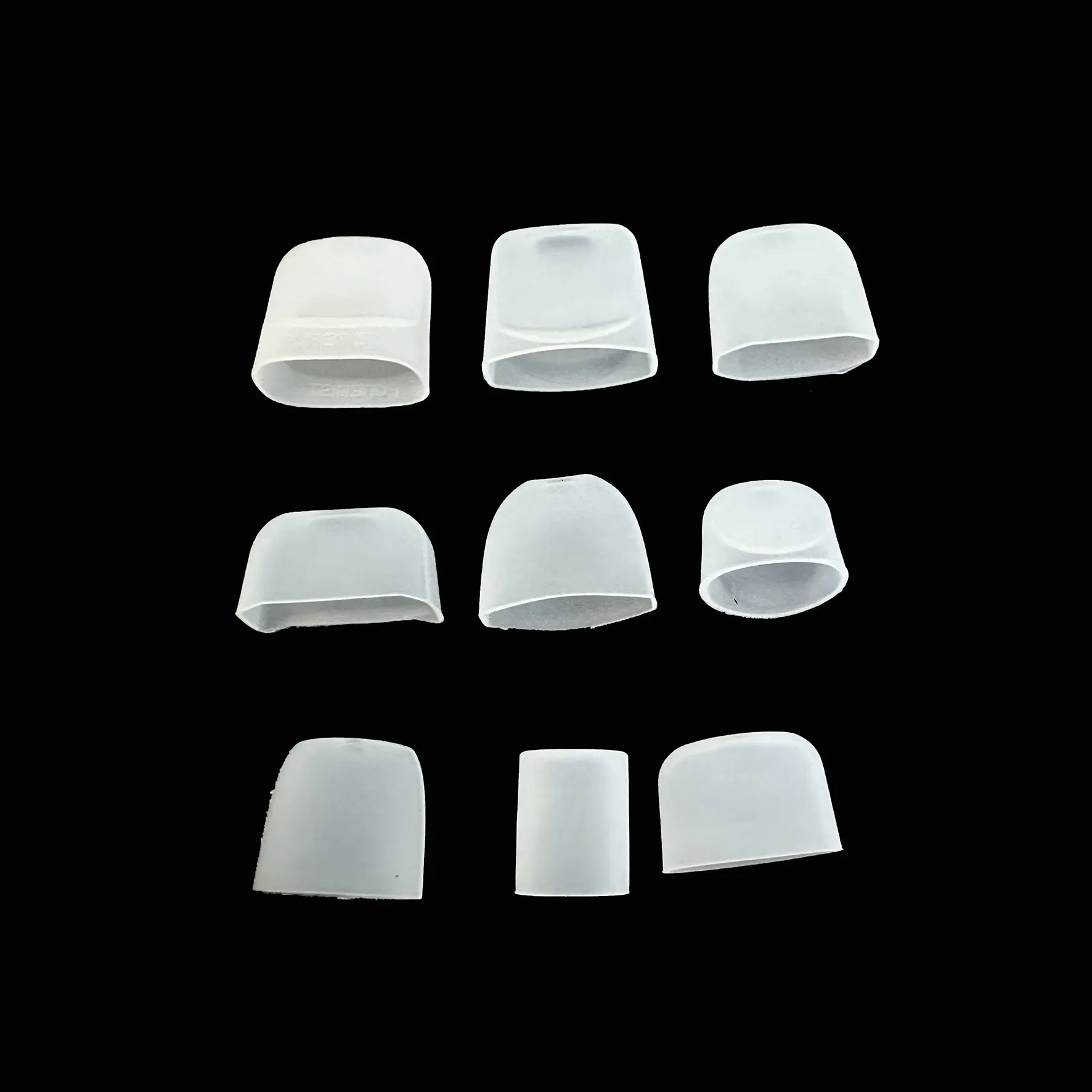 Transparent Disposable Flat Drip Tip Packing Silicone Mouthpiece Test Drip with Rubber Grommet Molded Processing Service Sealing