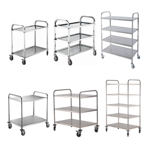 0.8MM 2 Tiers Square Tube Fruit Food Kitchen Stainless Steel <strong>Service</strong> Trolley Kitchen Restaurant Food <strong>Service</strong> <strong>Cart</strong> - Product Image 5
