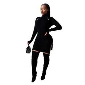 slim fit dress slacks SL Fashions 9151111 Black Silver 12 Sale – The Dress Outlet main image 1
