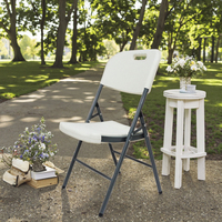 Chaises et table pliantes portables blanches en plastique pour jardin, plage, cuisine, événements et fêtes – Vente en gros