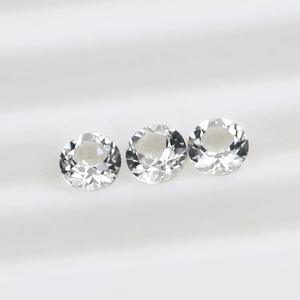 พลอยแร่สีขาว10มม. แบบเหลี่ยมเพชรพลอยธรรมชาติทรงกลมแวววาว - Product Image 3