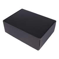Gran oferta de fábrica, caja de correo de papel corrugado negro personalizado, embalaje de regalo de avión grueso, cajas de papel plegables en relieve