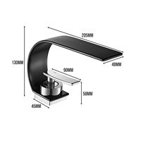 Ensemble de robinet de douche noir en acier inoxydable moderne personnalisable cascade évier robinet d'eau chaude filtre à eau robinets chauffants en céramique