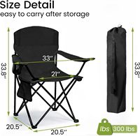 Chaise longue pliante moderne en acier inoxydable avec porte-gobelet - Chaise de camping portable pour pique-nique et barbecue en plein air