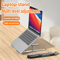 Support pour ordinateur portable en alliage d'aluminium, pliable, réglable en hauteur, base verticale, refroidissement de l'ordinateur, support pour tablette