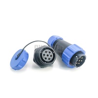 Connecteur 7 broches Weipu SP21 SP2110/P7 SP2113/S7, prise à bride à 2 trous et fiche mâle