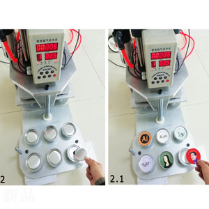 Machine <span class=keywords><strong>pneumatique</strong></span> rotative d'insigne de fer-blanc de bricolage 6 ensembles de moules <span class=keywords><strong>presse</strong></span> d'insigne d'école pour la machine de moteur de recherche améliorée d'<span class=keywords><strong>oeillet</strong></span> de chaussure - Product Image 6