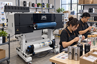 Mesin Cetak Label Roll to Roll Digital LED 3 Head UV DTF Printer I3200 60cm untuk Stiker dan Kemasan Kustom