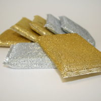 Tissu de tissu à manches dorées et argentées semi-fini d'approvisionnement d'usine