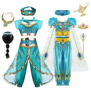 Robe de <span class=keywords><strong>princesse</strong></span> <span class=keywords><strong>Jasmine</strong></span> pour filles BAIGE, robes de fantaisie pour enfants, fête, Halloween, costume de cosplay, robe de <span class=keywords><strong>princesse</strong></span> pour filles - Product Image 1