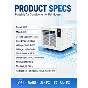 Mini Portable Air Conditioner for <b>Dog</b> House & Pet <b>Kennel</b>, Plug-and-Play No Professional Installation, Equipped with Exhaust Hose - Product Image 4