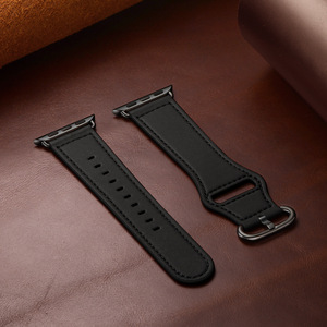 Correa de Reloj Híbrida de Silicona y Cuero con Diseño de Huella Dactilar Trendybay, Suave, Duradera, Vintage, de 38 mm y 40 mm, Correa de Moda para <span class=keywords><strong>Apple</strong></span> <span class=keywords><strong>Watch</strong></span> - Product Image 3