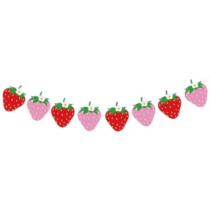 Etiqueta de agradecimiento de papel con diseño de fresa, espiral de nido de abeja, accesorios de decoración para fiestas, tarjeta de regalo, accesorios para fotos de fresa - Product Image 6