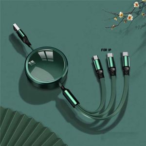 Promotion Gift Triple Port Retractable Charging for <b>Micro</b> and <b>Usb</b> C Devices Silicone Flat Perfect Travel <b>Cable</b> - Product Image 6