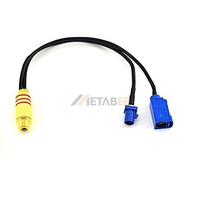 Fakra E C vers RCA 2 en 1 mâle femelle avec câble d'extension RG174 pour caméra de recul automatique
