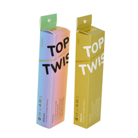 Petites boîtes d'emballage personnalisées de boîte de carton pliante jaune Gary rose pour l'emballage cosmétique de médecine