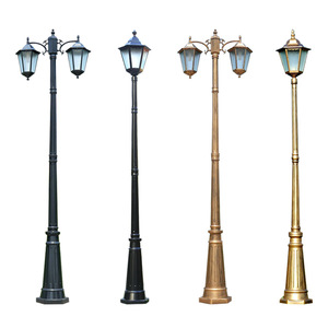 Lampadaire de jardin extérieur en fer, LED blanc chaud, abat-jour en verre, IP54, AC 220V, garantie 10 ans, alimenté par énergie solaire, détecteur de mouvement, intensité variable - Product Image 6
