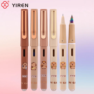 YIREN pulpen beruang kartun menggemaskan, pena air mancur skema ujung pelangi bisa dihapus untuk siswa - Product Image 4