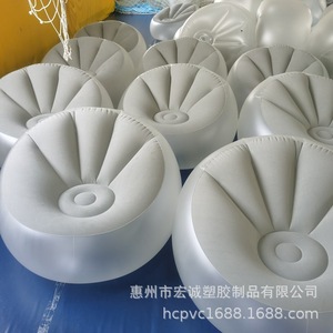 <b>Inflatable</b> <b>Sofa</b> Single Beanbag Chair 90X90Cm Grey PVC Modern Design For Home Use - Product Image 4