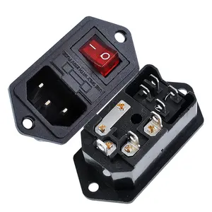 IEC320 C14 Inlet Module Connector Fuse Switch Male Power Socket w Switch