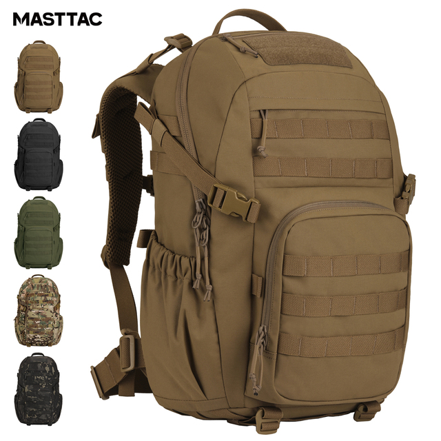 MASTTAC MS7552 500D Waterproof 40L Tactical Backpack with Laptop Compartment MOLLE System for Outdoor Hiking and Daily Commute