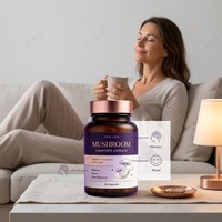 Complément alimentaire en capsules naturelles à base d'extrait de champignon, pour renforcer le système immunitaire et prendre soin des cheveux chez les adultes, 60 capsules, 30g, OEM ODM, marque privée