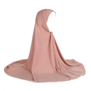 钻石闪光水钻穆斯林头巾运动衫围巾伊斯兰实心头巾Foulard Femme高品质Musulman包裹手帕