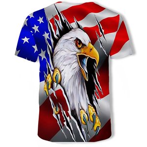 T-shirt personnalisé en sublimation intégrale pour hommes, coupe automatisée, effet délavé, vente en gros directe usine - Product Image 6